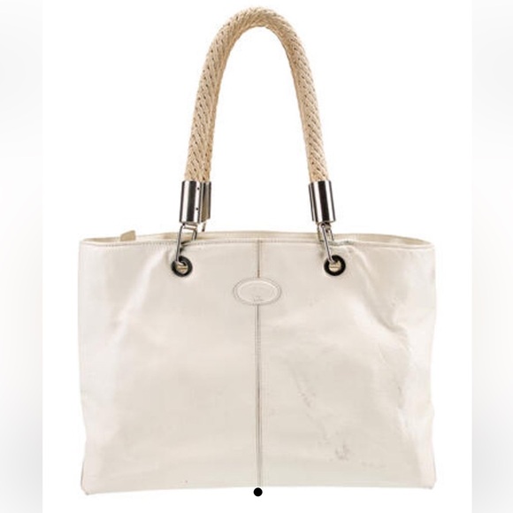 Tod’s white patent leather tote bag - Picture 1 of 15